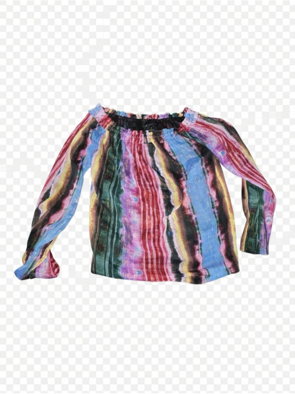 INC International Concepts Multicolor Striped Off-Shoulder Top
